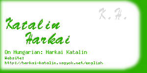 katalin harkai business card